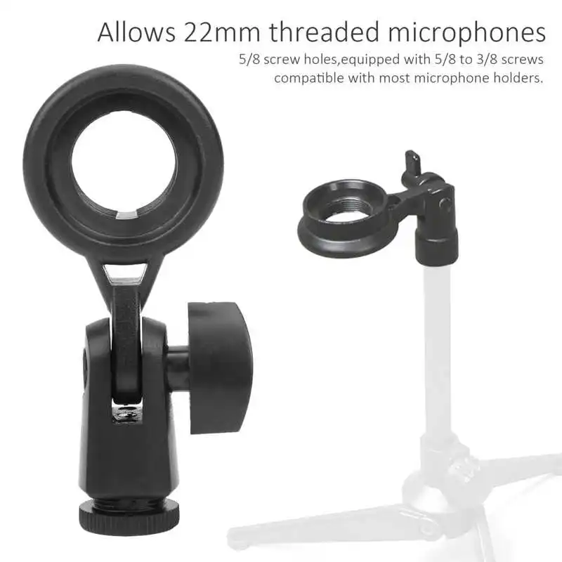 Microphone Accessories Mic Stand Adapter Portable Microphone Shock Mount Holder Anti Vibration Mount Adapter Socket Studio Recording Microphone Shockproof Bracket