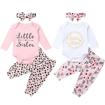 

Cute Newborn Infant Baby Girl 0-24M Outfits Clothes Romper Pants Legging Set