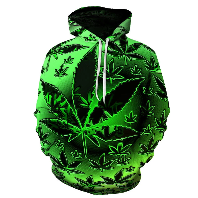 

Funny Natural Weeds Cool Fresh Green Weed Leaves Skull Full Print 3D Sweatshirt Cool Man's Top Tee Autumn Hoodie Outfit Dropship