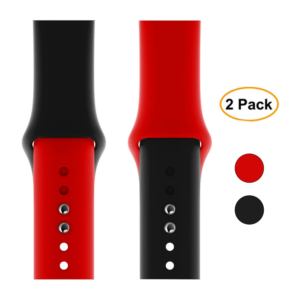 Package 3 Спортивный силиконовый ремешок для apple Watch 38 мм 42 мм 44 мм 40 мм pulseira apple iwatch аксессуары для браслетов серии 5 4 3 2 1 - Цвет ремешка: Package 3