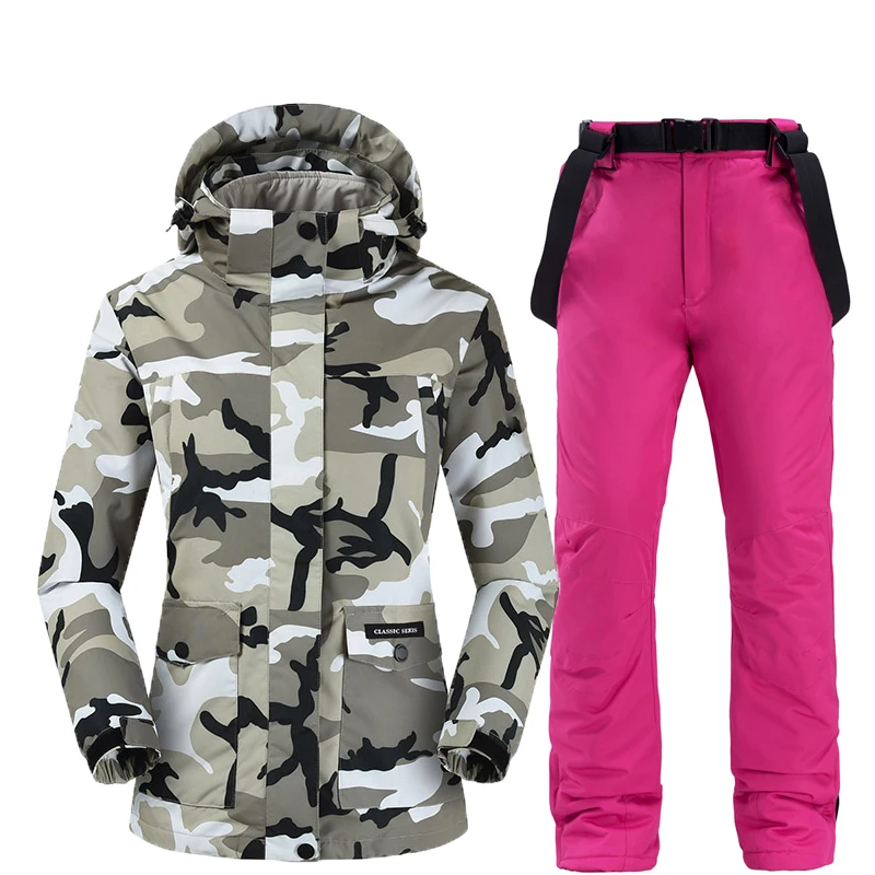 Женский комплект для сноуборда Bionic камуфляжная куртка и дышащие