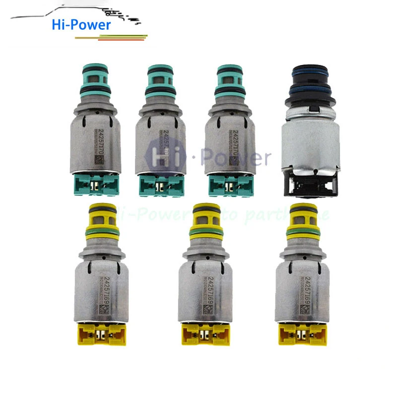 New OEM 7pcs 6T40E 6T40 6T45 6T50 6T45E Auto Transmission Solenoids for