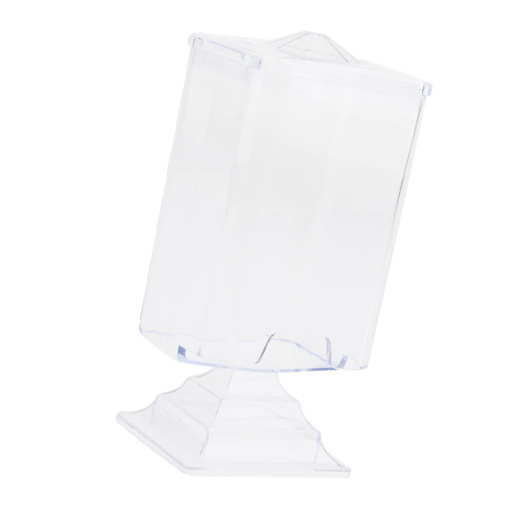 Clear Acrylic Nail Art Wipes Holder Case Makeup Cotton Pads Storage Box Display Box 