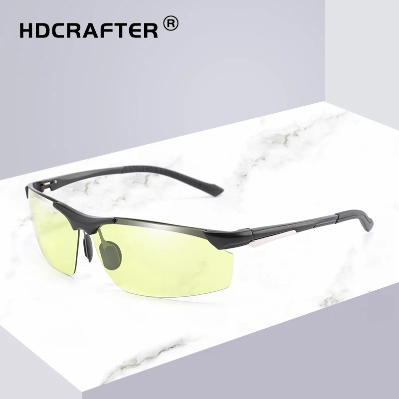 Поляризационные, hdcrafter солнцезащитные очки сплав UV400 Мужские водительские очки ночного видения солнцезащитные очки для вождения мужские солнцезащитные очки для мужчин