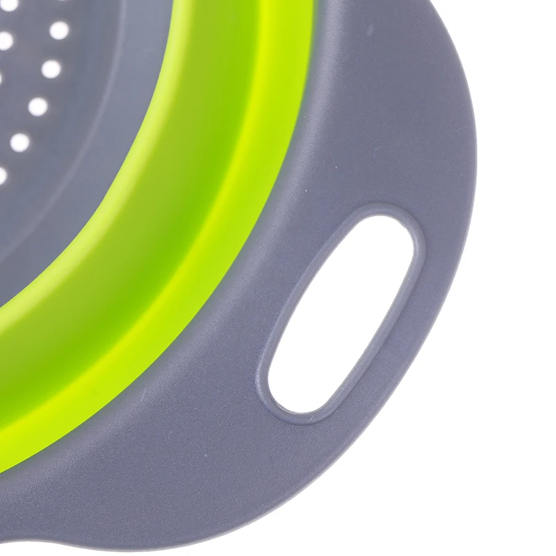 Foldable Silicone Colander Fruit Vegetable Washing Drain Strainer Basket Strainer Collapsible Colander With Handle Kitchen Tools