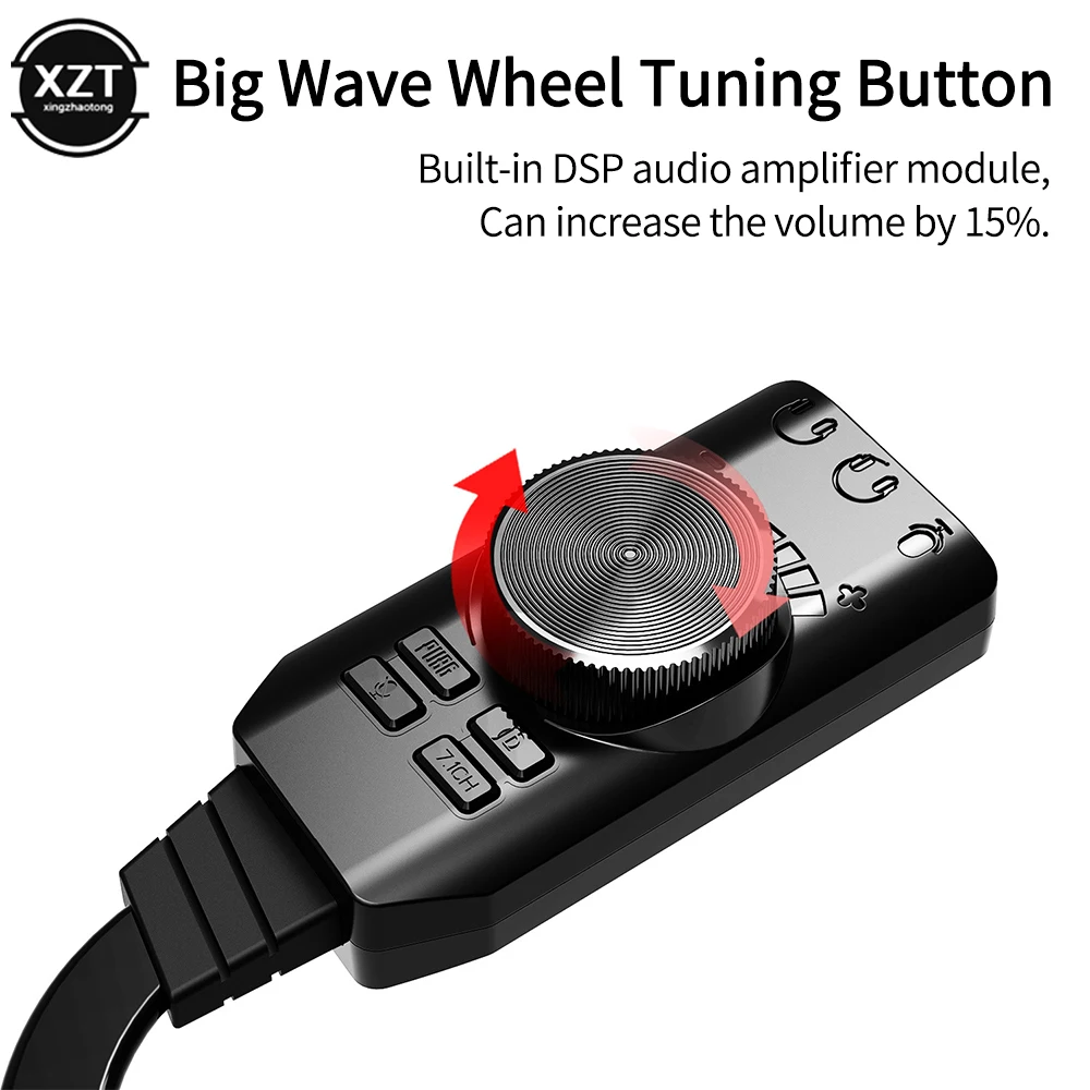 Placa de Som Externa para Pubg Gaming Adaptador Usb Plug And Play para Computador Jogo pc Laptop 3.5 mm
