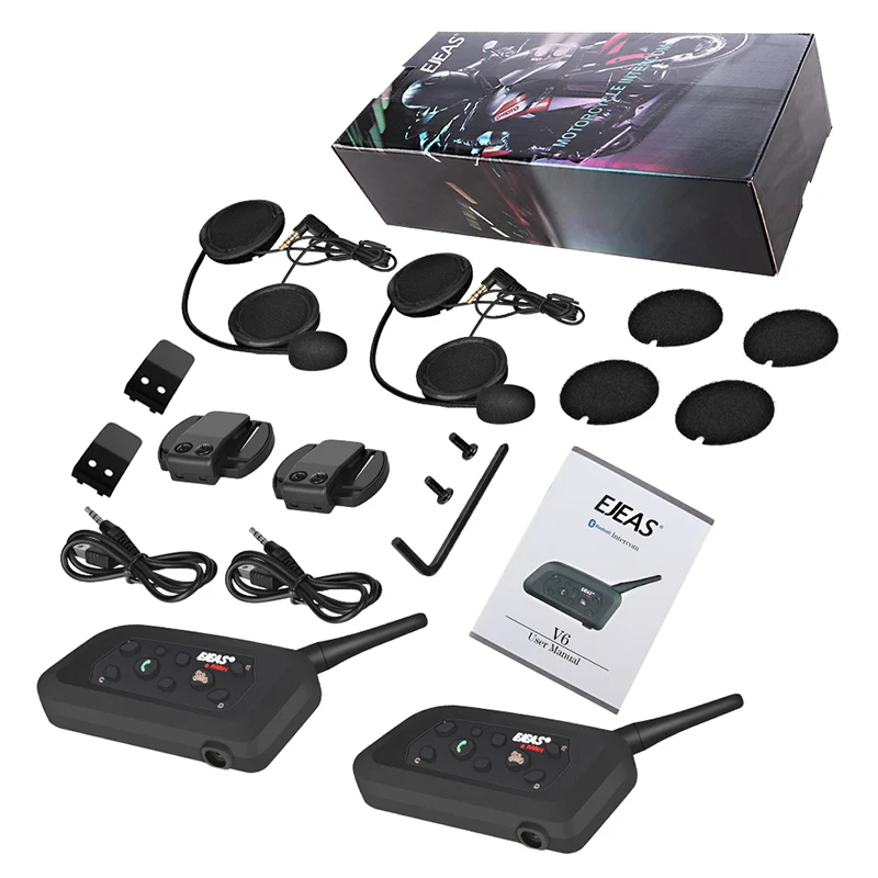 Мотоциклетный шлем Bluetooth гарнитура V6 Pro полный дуплексный домофон Bluetooth гарнитура V6 Pro