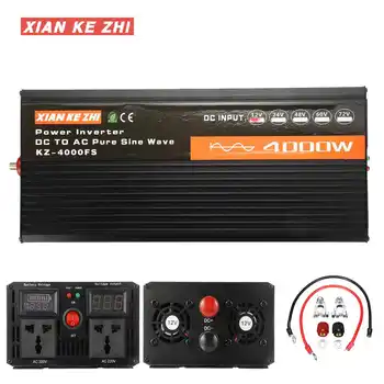 

Solar power Pure sine wave 4000W inverter DC 12V 24V 48V 60V to AC 220V LCD/LED Display Voltage transformer for car truck