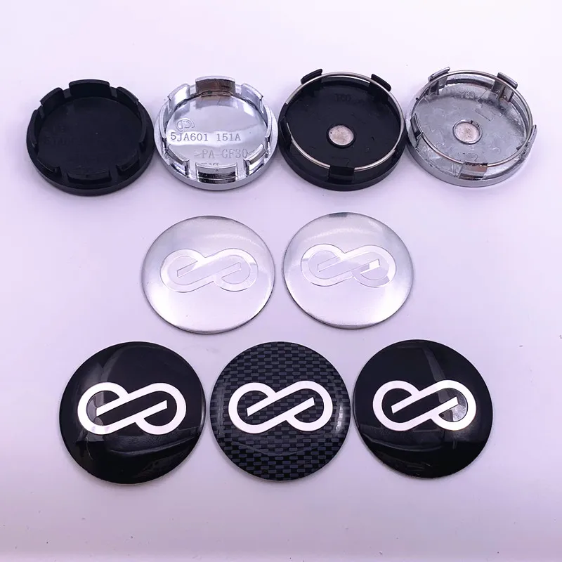 4pcs 56mm Or 60mm Enkei Car Logo Wheel Center Cap Rim Badge Covers Decal Refit Decoration Emblem