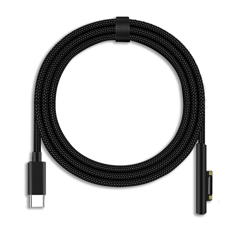 2/1.5/1/0.5M USB Type C Power Supply Charger Adapter 65W 15V 3A PD Fast Charging Cable Cord for Microsoft Surface Pro 3 4 5 6 GO power adapter power charger