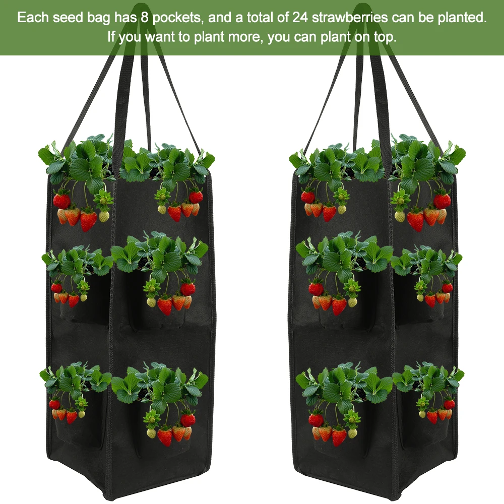 Strawberry Planting Growing Bag 10 Gallons Multimouth Container Bags Sadoun Sales International