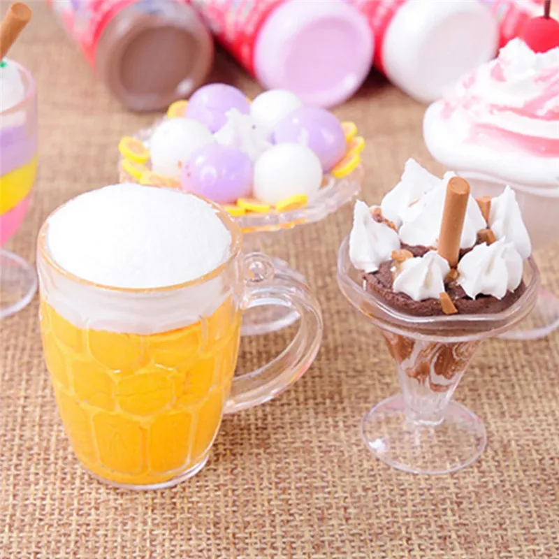 Slime tool Diy Food Play Accessories Mini Simulation Cup Plasticine Tool Miniature Food Toy brinquedos #4O21 (3)