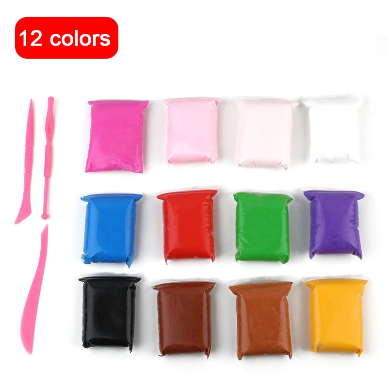 12Colors Ультра-светильник из глины, 12 цветов, 24 цвета, 36 цветов, креативный ручной Пластилин «сделай сам» - Цвет: 12Colors