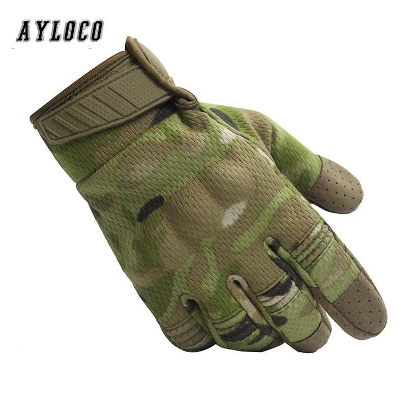 

Multicam Camo Tactical Gloves Army Military Combat Airsoft Bicycle Outdoor Cycling Shooting Paintball Hunting Full Finger Glove