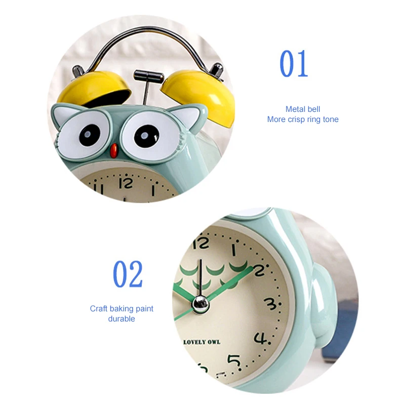 Generic Kids Alarm Clock Owl Loud Bell Analog Alarm Alarm Clock Jumia