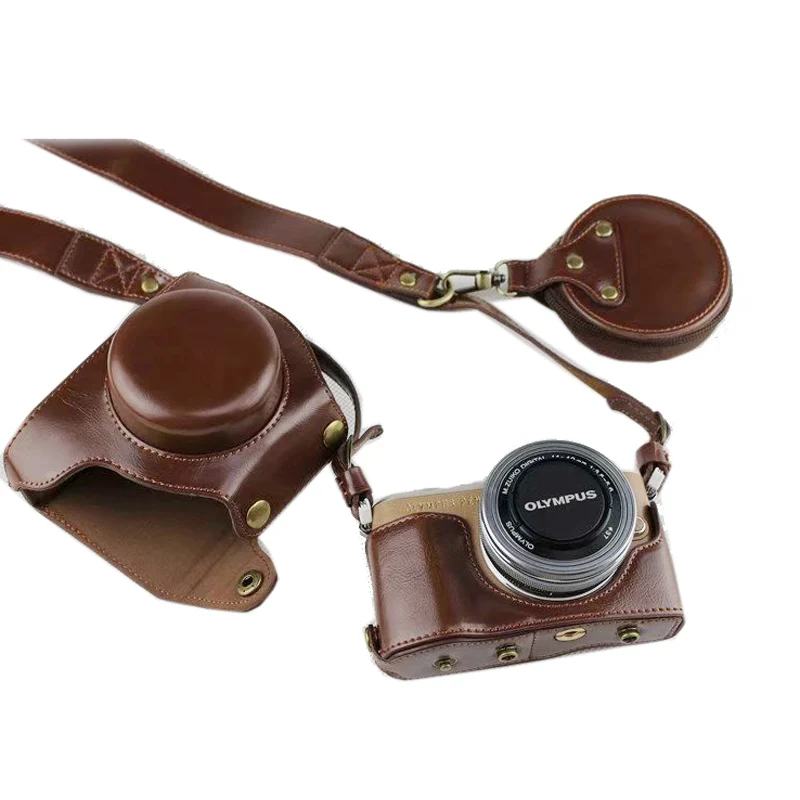 Чехол для камеры из искусственной кожи для Olympus E-PL9 EPL9 PL9, защитный чехол с плечевым ремнем и мини-Чехол