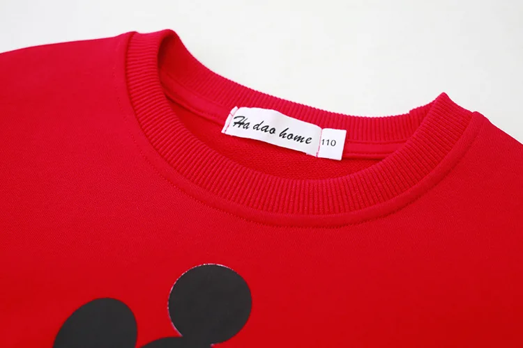 Mother Daughter Dress Cartoon Mouse Fashion Clothes Matching Family Outfits Mommy and Me Women Girls Clothing Dresses White Red