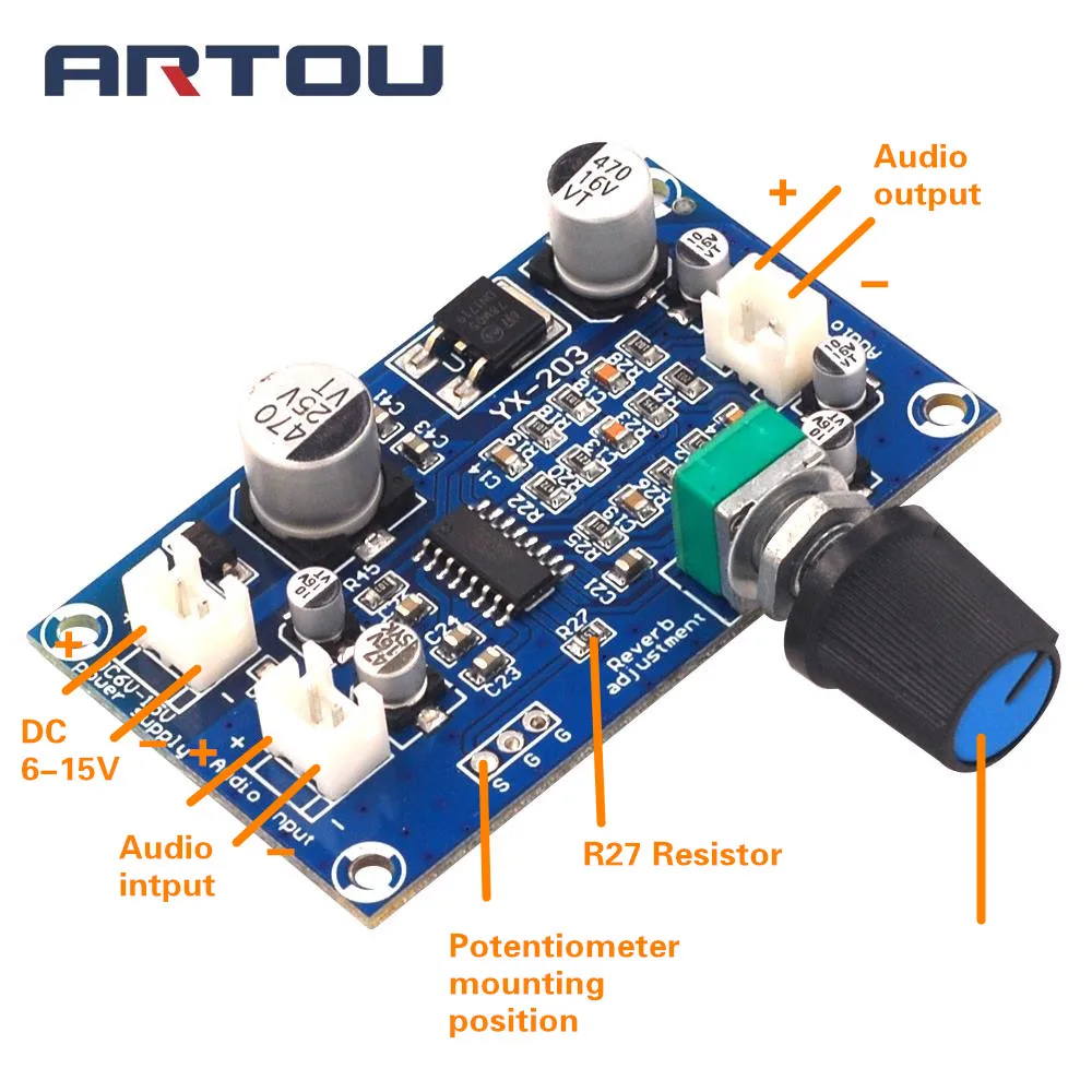 Pt2399 Microphone Reverberation Board Effect Super M65831 Mono