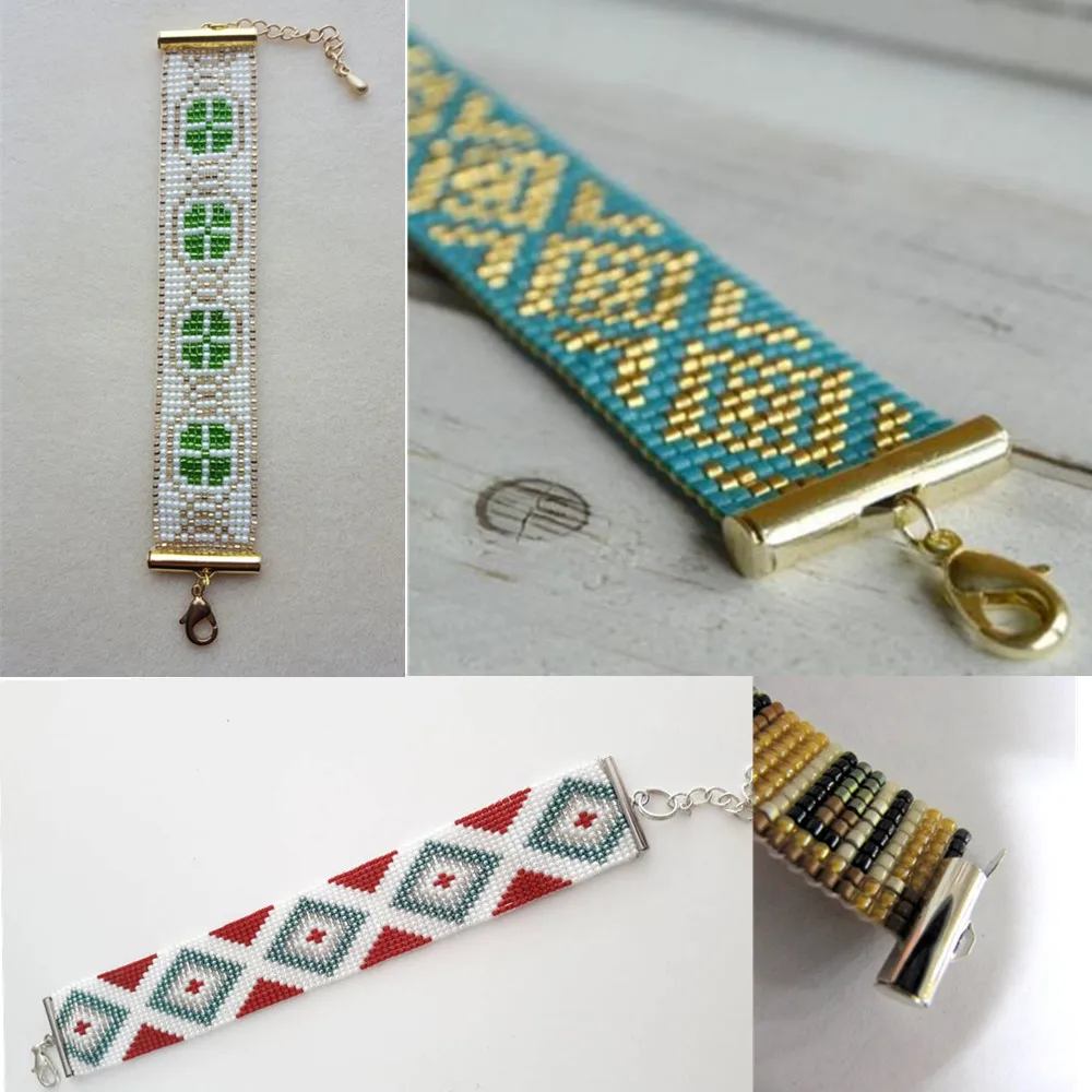 10-Piece Metal Bracelet End Connectors with Extending Lobster Clasps