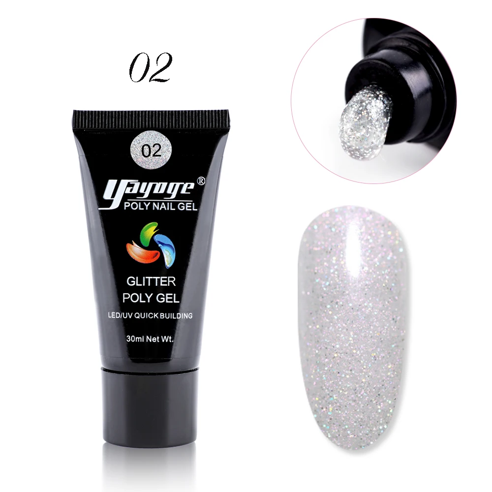 P17-02 yayoge poly gel builder Gel UV Gel Varnish Nail Polish Art Quick Building For Nails Extension Hard Gel Polygel Manicure Nail Art - Цвет: P17-02