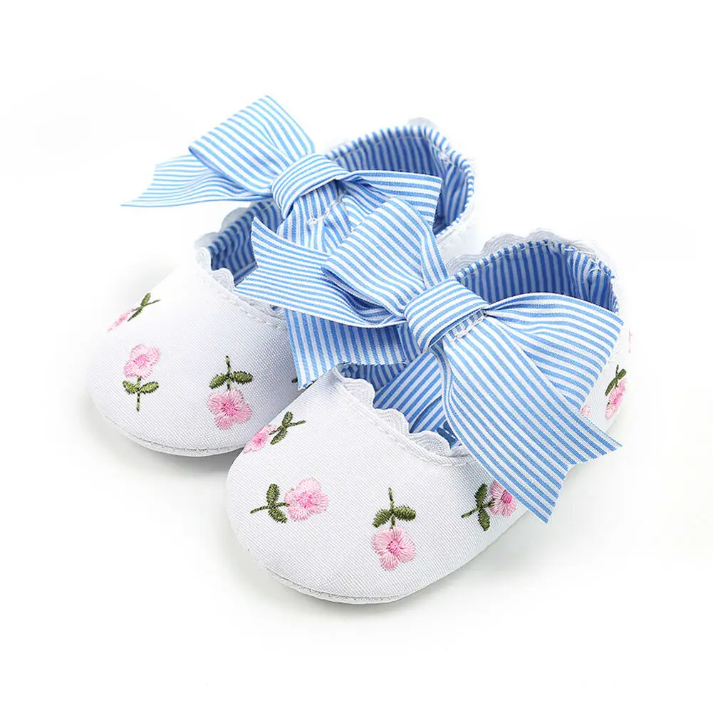 

0-18M Flower Newborn Infant Baby Girls Shoes Princess Bow Floarl Crib Shoes Toddler Baby Girl Shoes