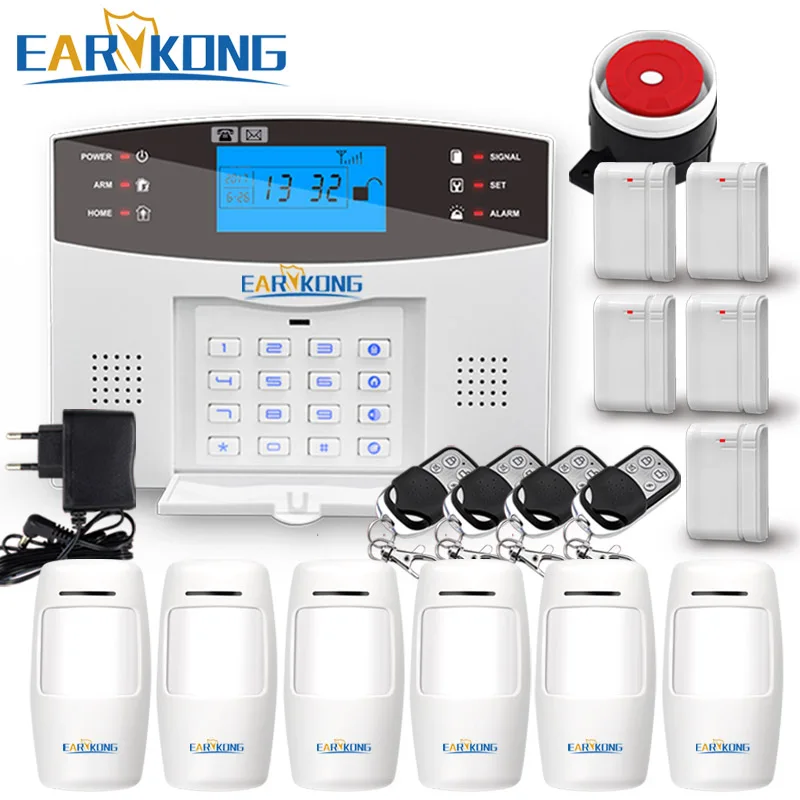 Sistema de Alarme Casa do Assaltante Sensor de Movimento da Porta sem Fio Gsm Segurança Alarme Alarmes Android Ios App Intercom Sirene 433 Mhz