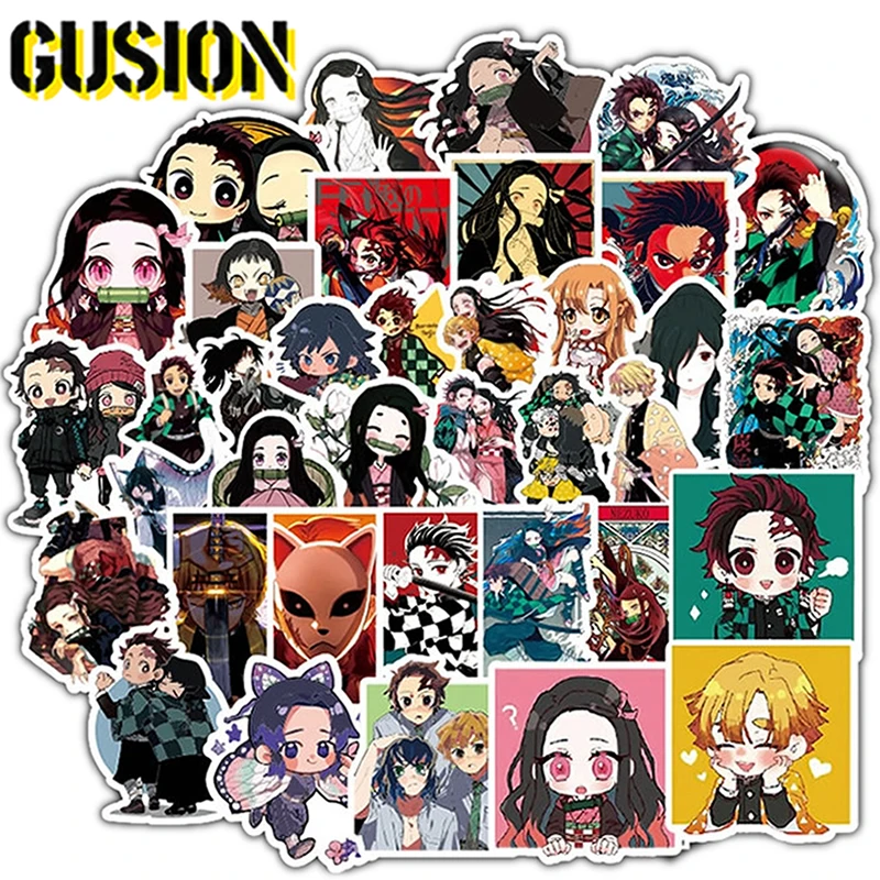 50 ⑤ упак. Demon Slayer Kimetsu No Yaiba аниме наклейки Водонепроницаемые Скейтборд чемодан