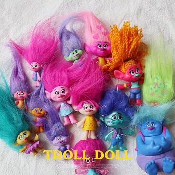 

2020 HOT 6pcs/lot Trolls PVC Action Figures 3-7CM Trolls Toys Keychains Dolls Poppy Branch Biggie Dolls for Kid Keyring Gifts