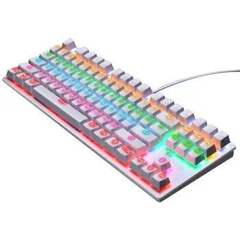 

K550 Green Shaft Mechanical Keypad 87 Keys Gaming Keyboard with Colorful Light Effect for Windows XP/7/8/10 Systems