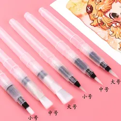 6pcs/pack Watercolors Brush Refillable Painting Plastic Pen School Children Drawing Water Colors In Tubes Kids Art Supplies Tool