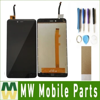 

1PC /Lot For Highscreen Easy Power LCD Display +Touch Screen Digitizer Black color with tools+tape