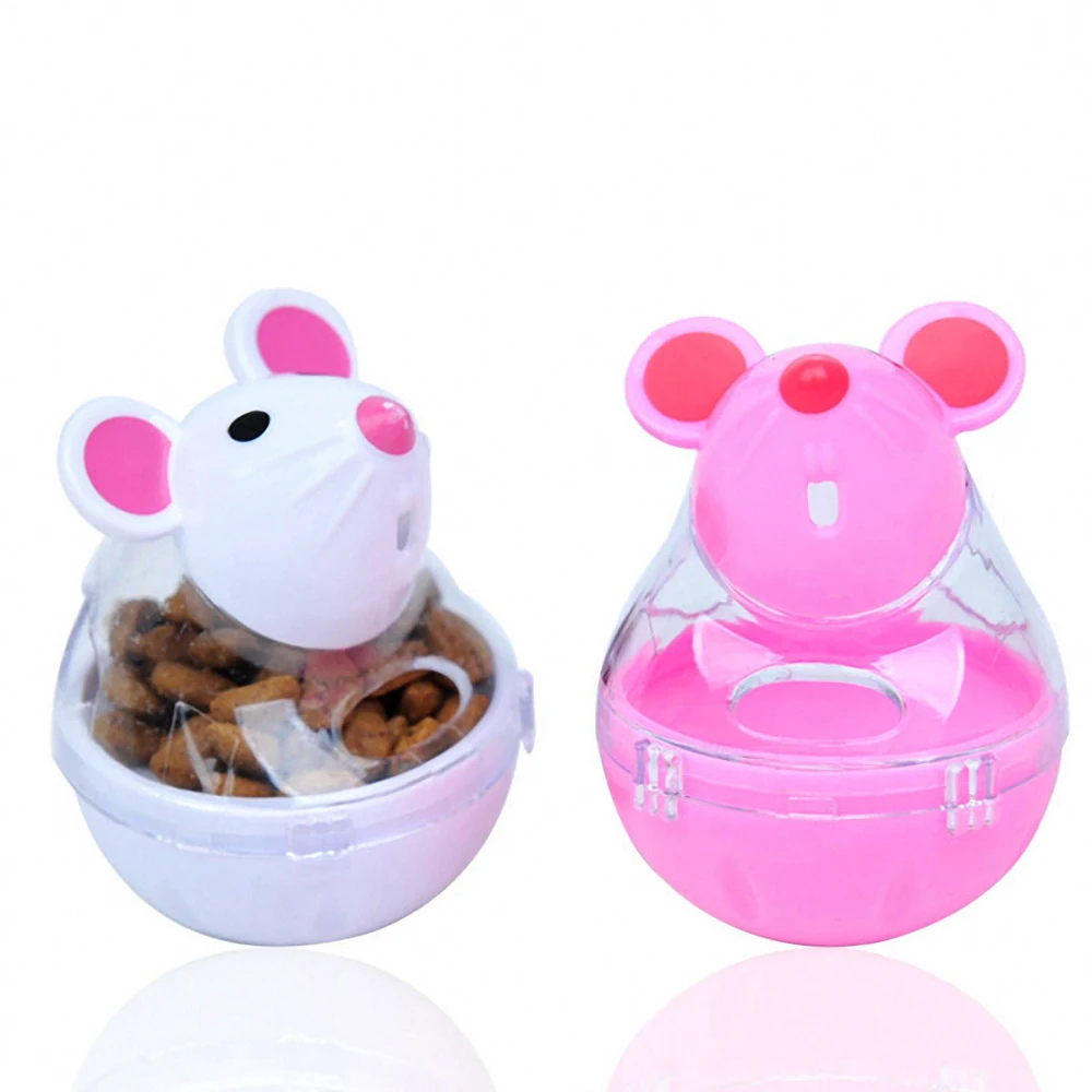 Игрушка для домашних животных, кошка, стакан, кормушка, мультяшная мышь, утечка, мячик, дозатор для еды, котенок, забавная интерактивная игрушка, развивающие игрушки для домашних животных