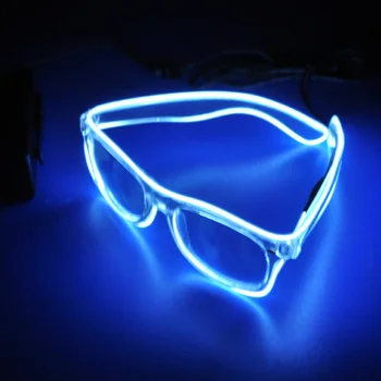 

Flashing EL Wire New Fashion Led Glasses Luminous Party Decorative Lighting Classic Gift Bright Light Festival macka,.