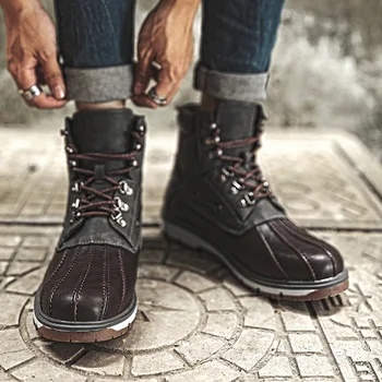 

autumn sneakers hot para brown mens spring heel bota high man leather home long shoe flat winter tenis de Sneaker boots boot