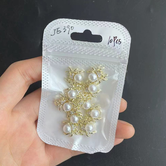 3D Alloy Nail Art Charms Crystal Rhinestone Colorful Flower/Bee Royal Diamonds Jewelry Vividly Luxury Metal Nail Supply J3