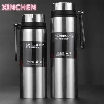 

Sports bottle 800ML / 1000ML large capacity double stainless steel thermos outdoor travel portable leak-proof car vacuum flask