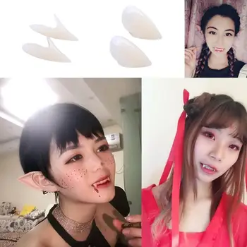 

DIY Health Friendly Resin Vampire Teeth Fangs Dentures Props Halloween Costume Props Party Favor Holiday DIY Decoration