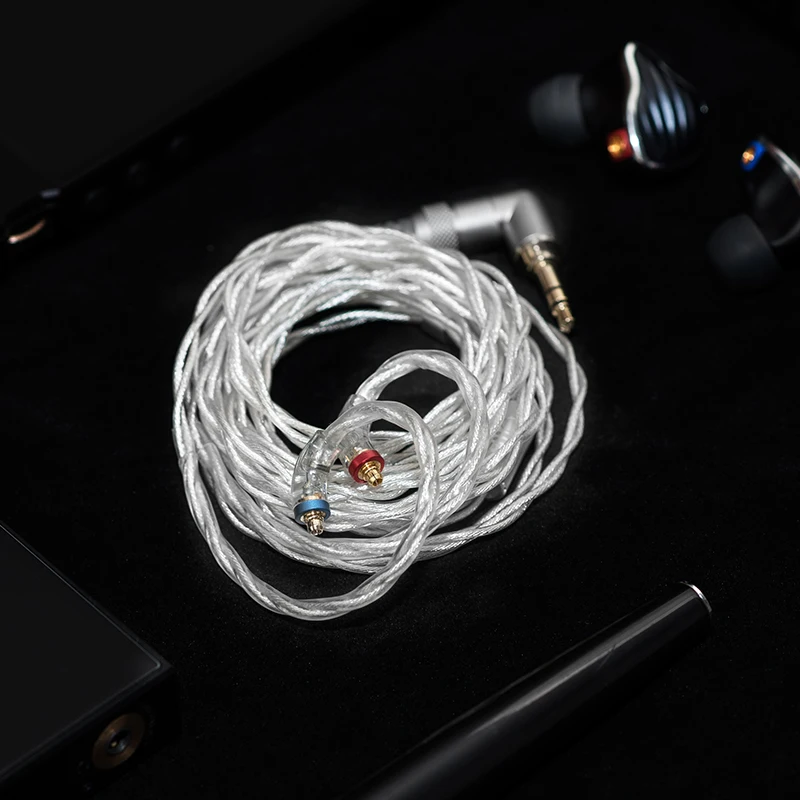 FiiO LC-2.5D 3.5D 4.4D Высокая чистота стерлингового серебра Litz MMCX сбалансированный наушник замена кабеля для Shure FiiO Westone