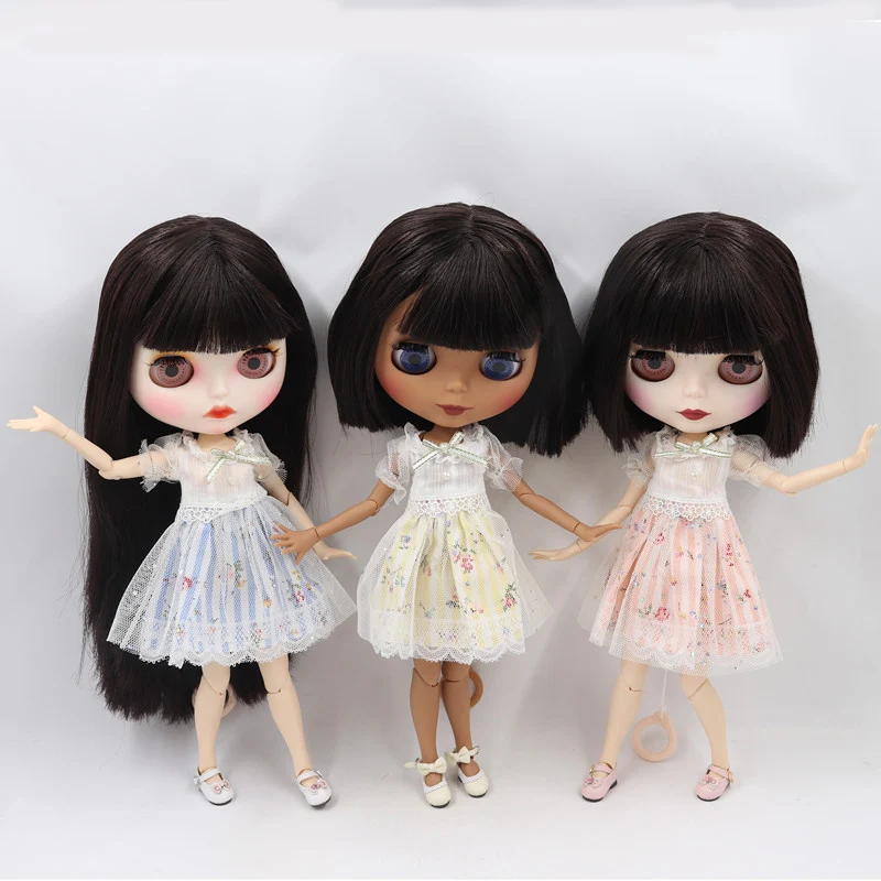 ICY Fortune Days factory blyth doll 1/6 шарнирное тело новое матовое лицо губы Смешанные черные прямые волосы DIY sd Подарочная игрушка