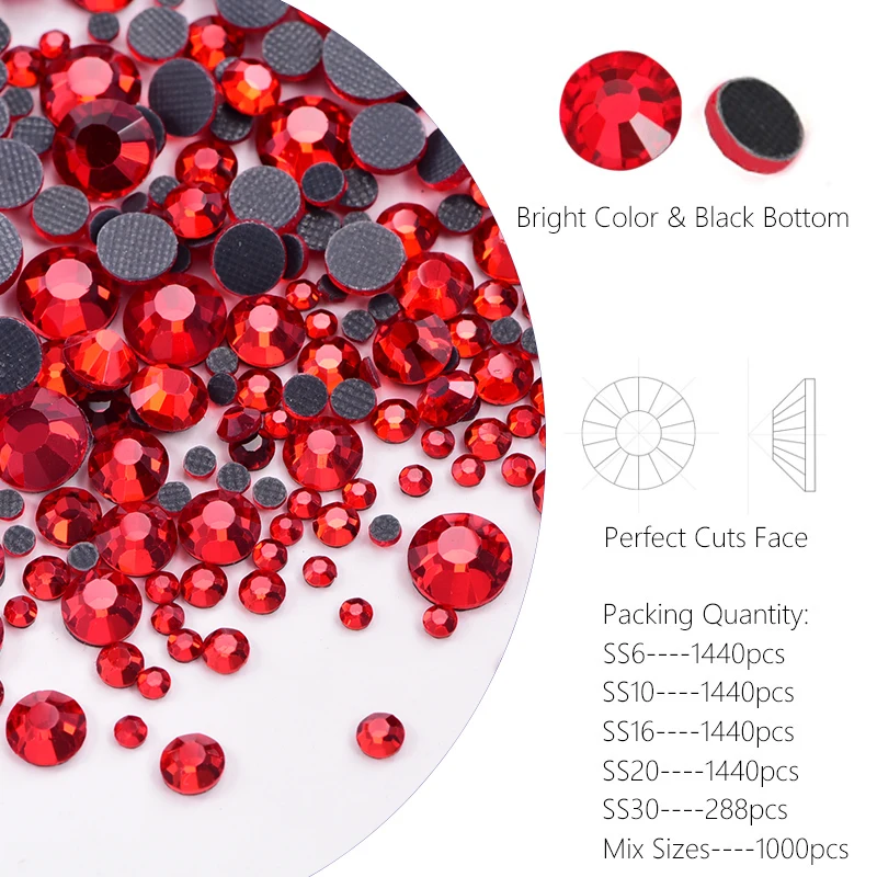 2 SS6-SS30-Glass-Strass-Crystal-DMC-Hot-Fix-Rhinestones-Iron-On-Stones-Flatback-Clear-Hotfix-Rhinestones