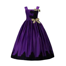 Платье принцессы с цветочным узором для девочек Детские вечерние торжественные платья-пачки на свадьбу