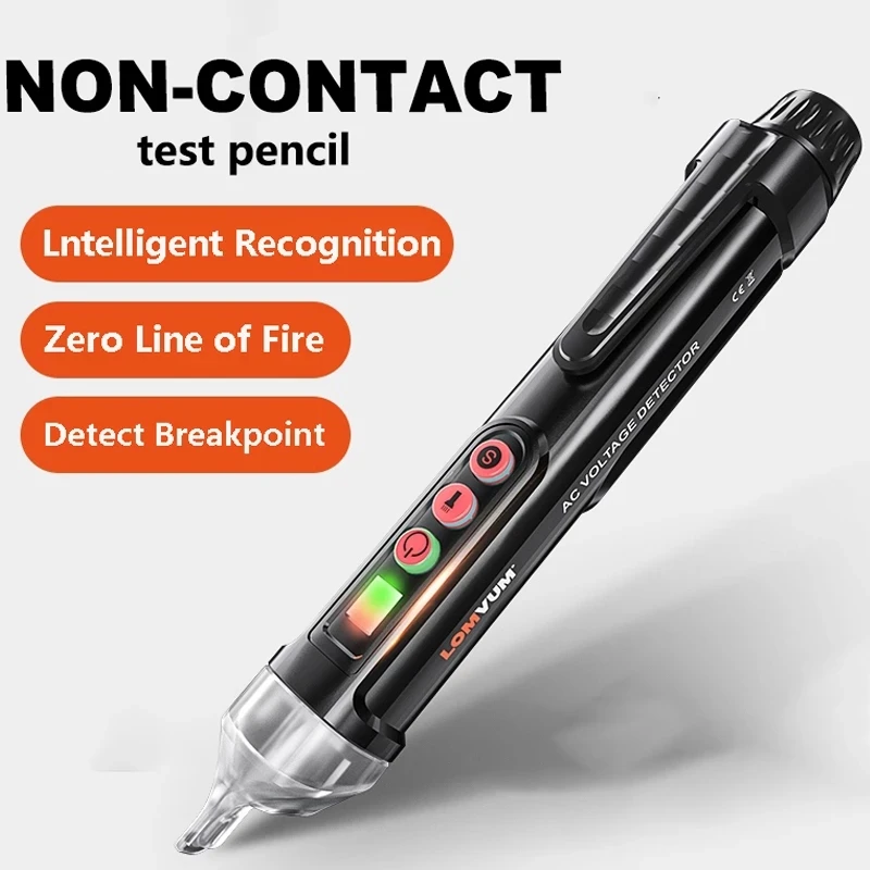 LOMVUM AC Voltage Electric Compact Pen Current Testing Pencil Circuit Breaker Finder 12V/48V-1000V Sensitivity Socket | Инструменты