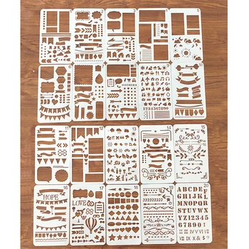 

Coloffice A6 Creative PET Painting Template Ruler 20 Styles Cartoon Designe Pattern Template for DIY Diary Handbook 1 Piece