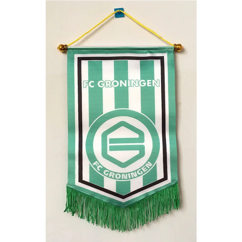

Netherlands FC Groningen 36cm*23cm Size Double Sides Christmas Decorations for Home Hanging Flag Banner Gifts