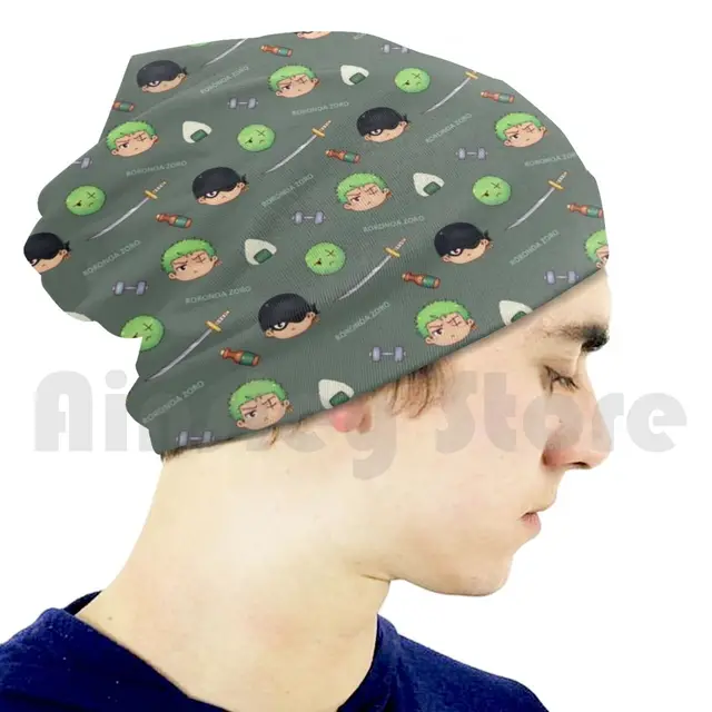 Zoro Beanies Knit Hat 9 Beanies Print One Piece Roronoa Zoro One Piece Mugiwara Pirate Supernova Anime Sword Men S Skullies Beanies Aliexpress