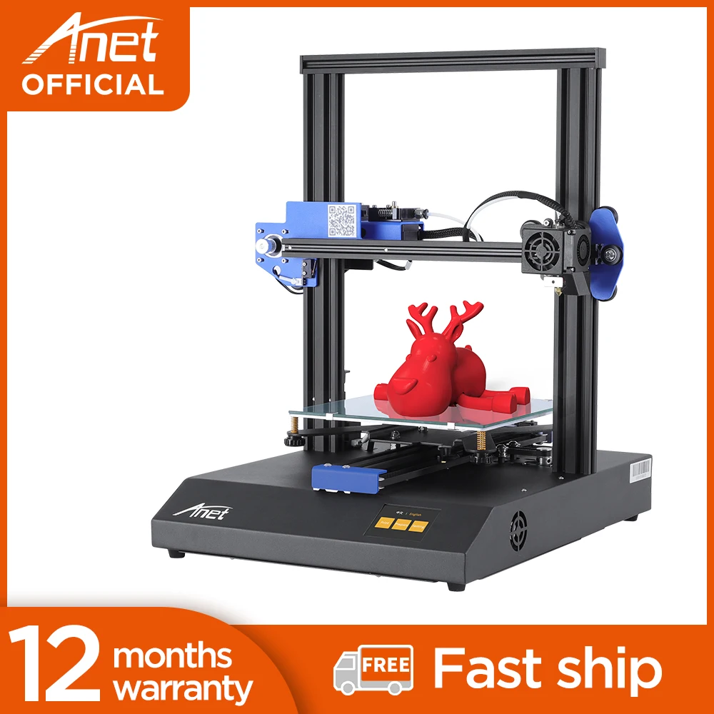 Anet ET4X ET4X-R Integrated All Metal Frame FDM 3D Printer DIY Kit Easy Assembly Heating Fast Resume Printing Impresora 3D