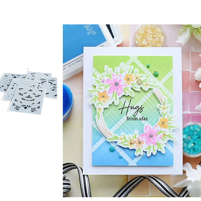 Hot New Arrival Love Stencils For Card Making Diy Layering Flowers Christmas Stencils Background Wall Painting Scrapbook Album Y1121-Stencil