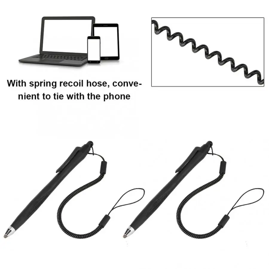 2 шт. емкостный сенсорный экран Стилус для рисования пружинная веревка для планшета Haier/Для huawei mate9 10/Sumsung серии N S