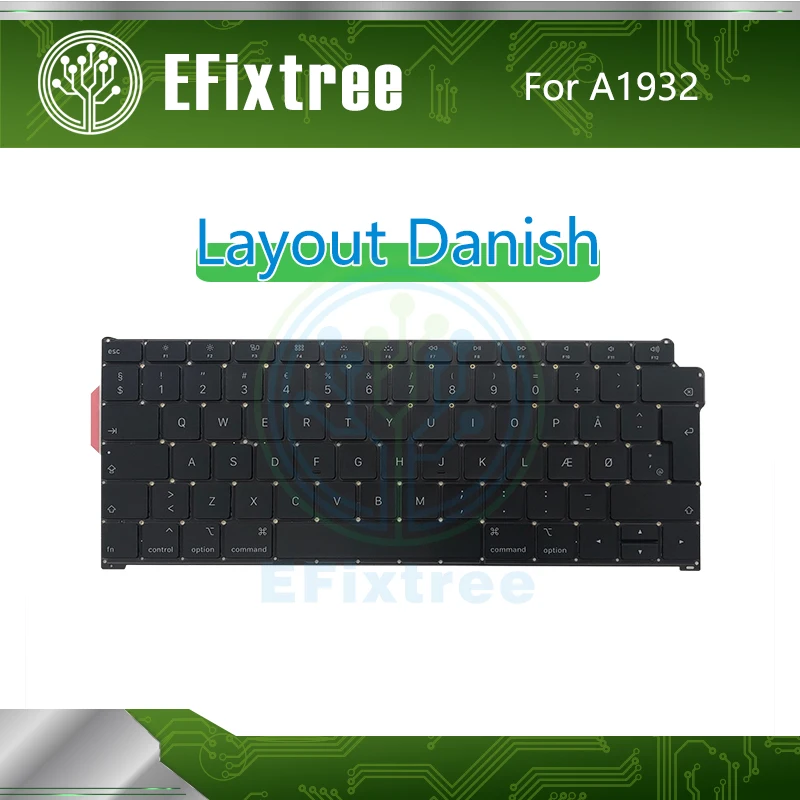 Полный для Macbook Air retina 1" 13,3" A1932 клавиатура датский DK MRE82 EMC 3184 Late