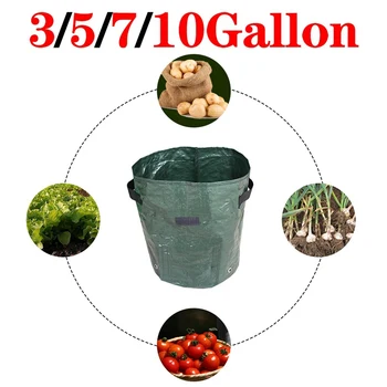 

1Pcs Vegetable Plant Grow Bag Planting Container Bag Home Garden Tool DIY Potato Grow Planter Thicken Garden Pot PE Cloth